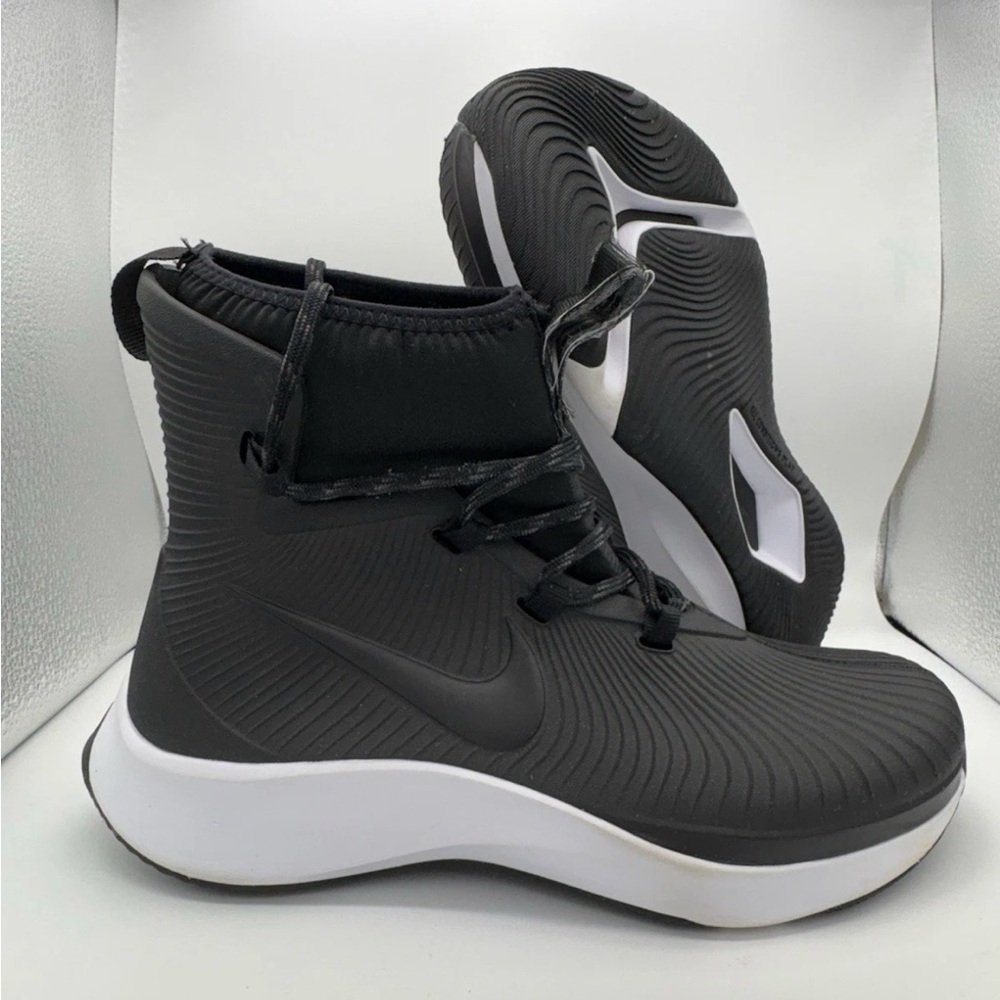 Nike Sz 5y Binzie Boot Sneaker Style Rain Boot Black-White BQ5380 002